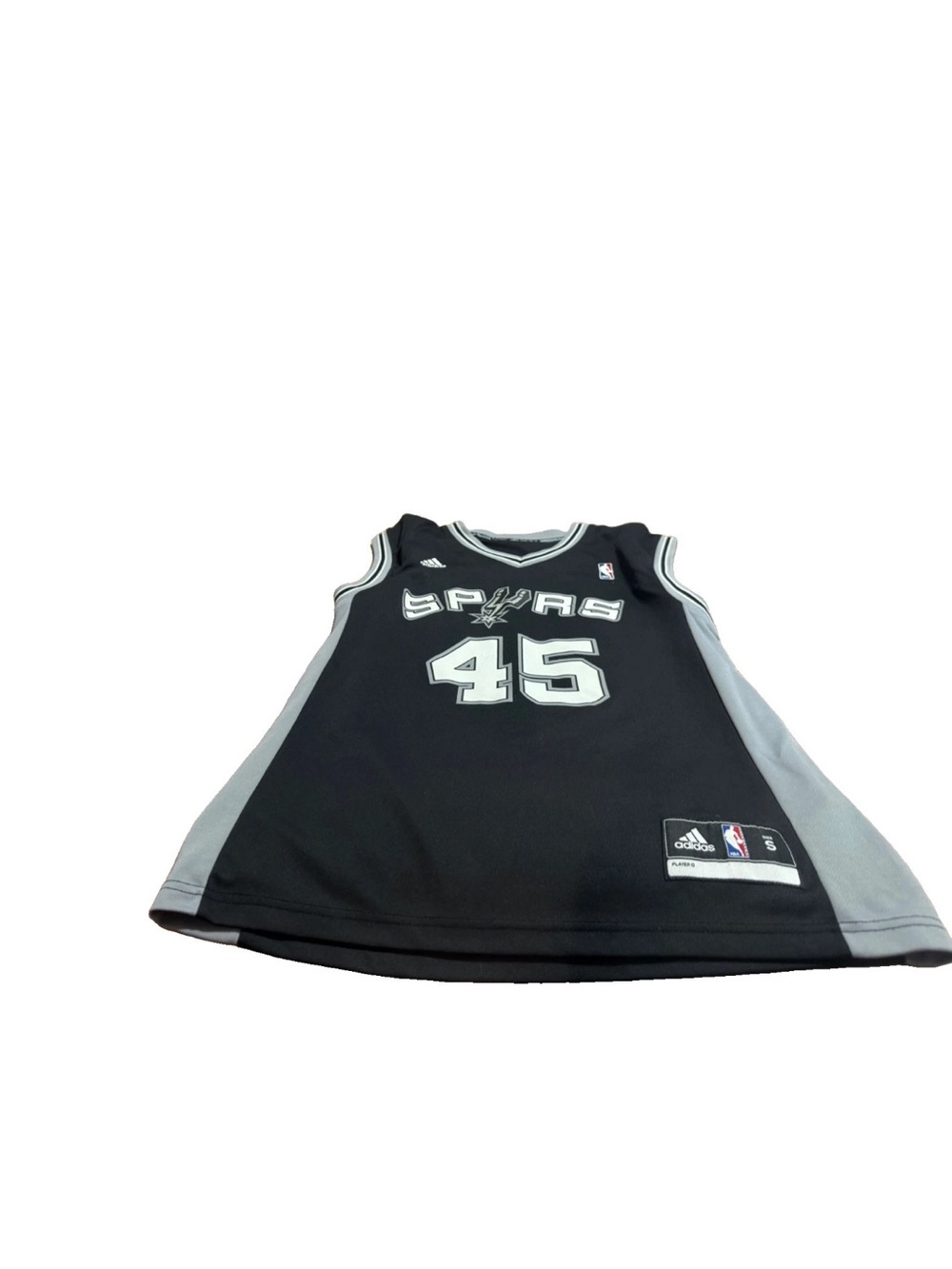 Adidas DeJuan Blair San Antonio #45 Spurs Vintage NBA Jersey Black Men's Small